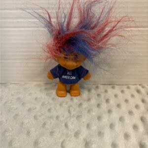 Patriotic Troll Doll with Colorful Hair